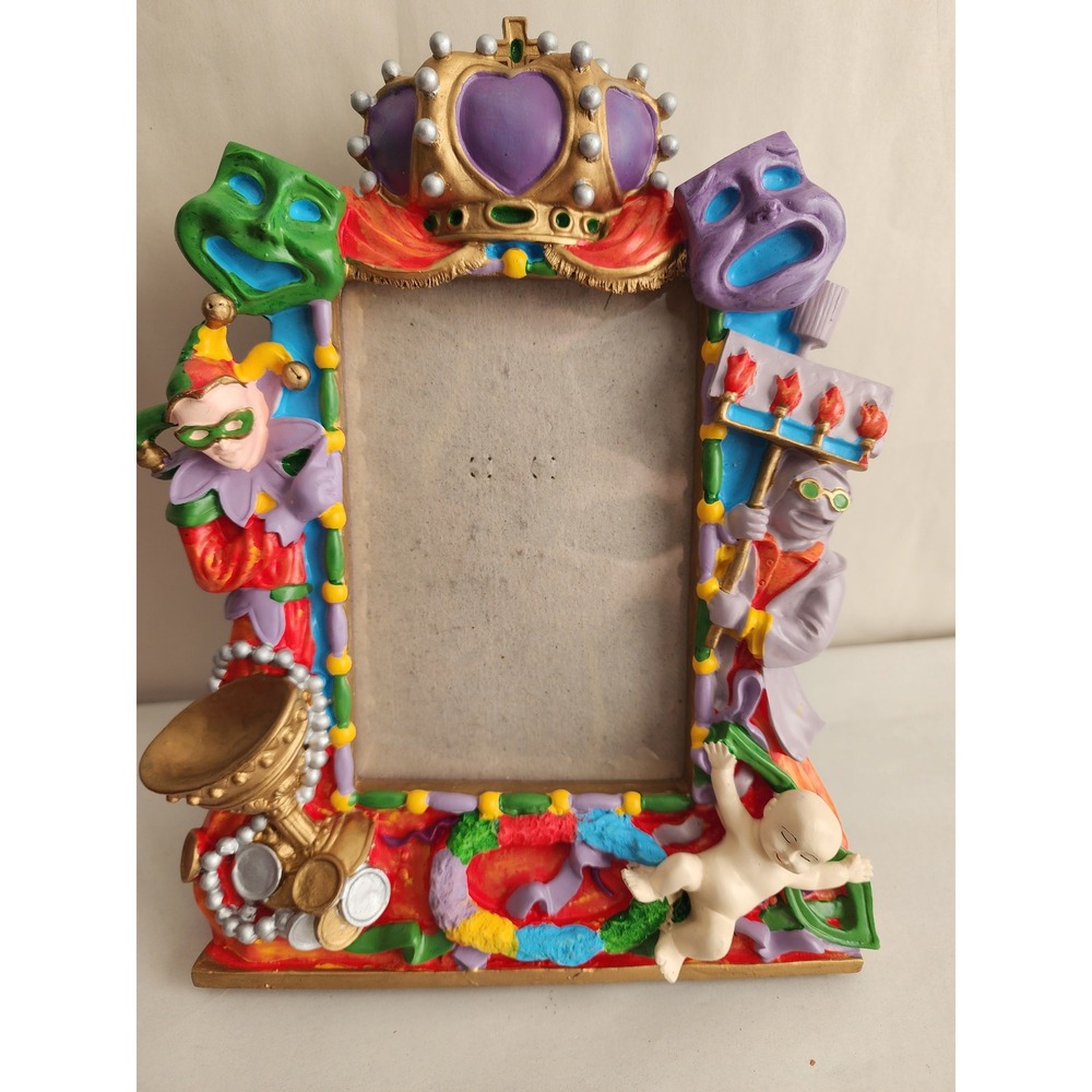 French Quarters by BBD Mardi Gras Carnival Jester 3D Picture Frame Vintage 1989